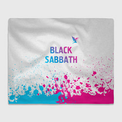 Плед Black Sabbath neon gradient style посередине