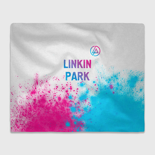 Плед Linkin Park neon gradient style посередине / 3D-Велсофт – фото 1