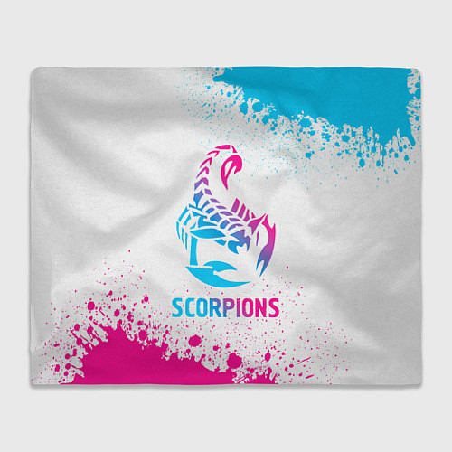 Плед Scorpions neon gradient style / 3D-Велсофт – фото 1