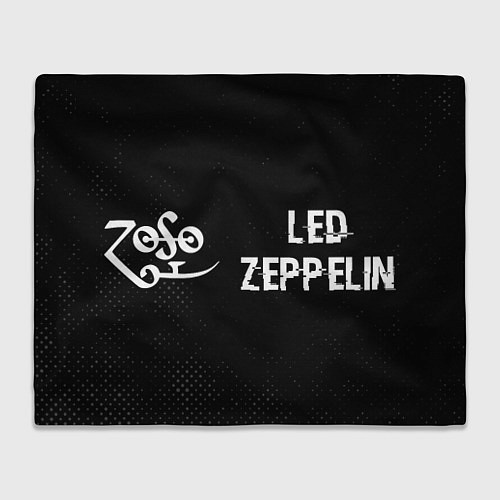 Плед Led Zeppelin glitch на темном фоне по-горизонтали / 3D-Велсофт – фото 1