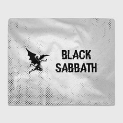 Плед флисовый Black Sabbath glitch на светлом фоне по-горизонтал, цвет: 3D-велсофт