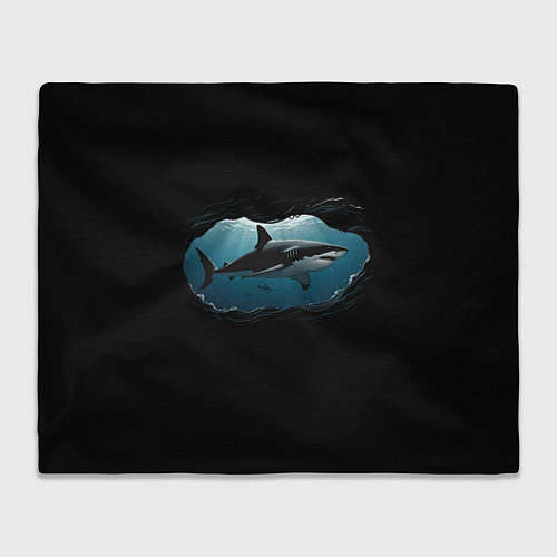 Плед Акула в овале / 3D-Велсофт – фото 1