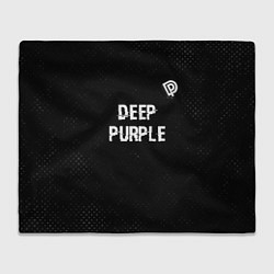 Плед Deep Purple glitch на темном фоне посередине