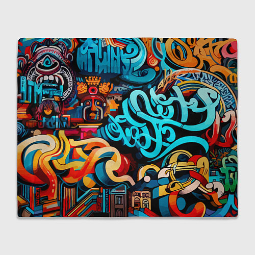 Плед Abstract graffiti - ai art / 3D-Велсофт – фото 1