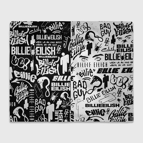 Плед Billie Eilish чернобелые битва лого / 3D-Велсофт – фото 1