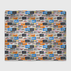 Плед флисовый Ретро магнитофонные кассеты, цвет: 3D-велсофт