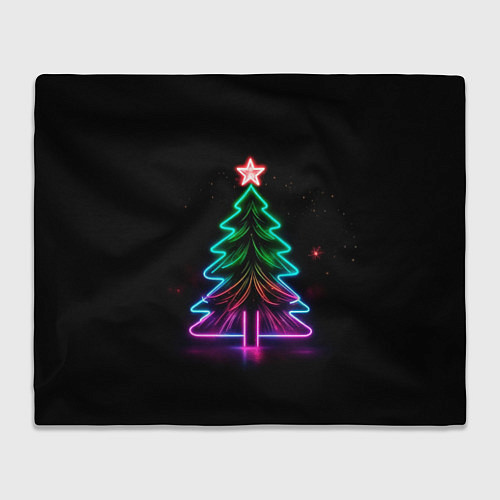 Плед Неоновая ёлка / 3D-Велсофт – фото 1