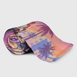 Плед флисовый Люсия с парнем gta 6, цвет: 3D-велсофт — фото 2
