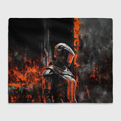 Плед Девушка в боевой броне