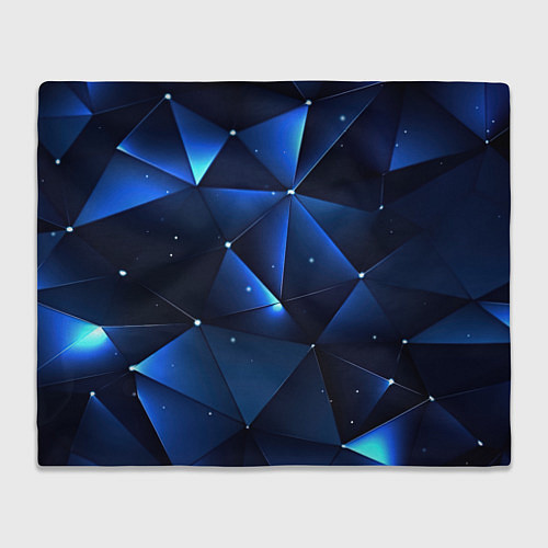 Плед Синяя геометрическая абстракция / 3D-Велсофт – фото 1