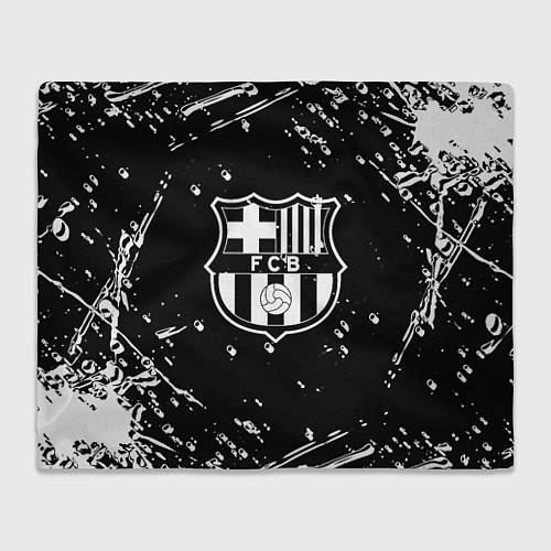Плед Barcelona белые краски спорт / 3D-Велсофт – фото 1