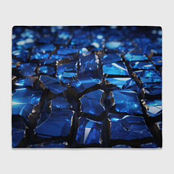Плед флисовый Синие яркие кубики, цвет: 3D-велсофт