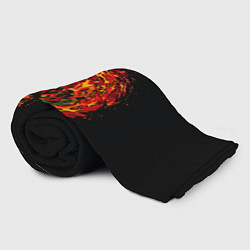 Плед флисовый Танджиро в огне, цвет: 3D-велсофт — фото 2
