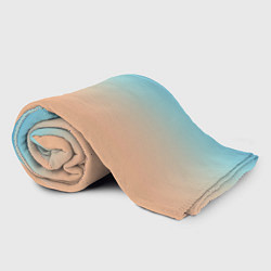 Плед флисовый Сине-бежевый градиент, цвет: 3D-велсофт — фото 2