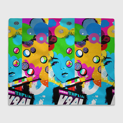 Плед Girls face - pop art / 3D-Велсофт – фото 1