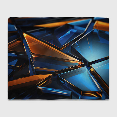 Плед Синии стеклянные осколки / 3D-Велсофт – фото 1