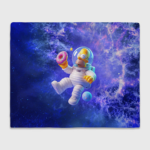 Плед Homer Simpson is a brave astronaut / 3D-Велсофт – фото 1