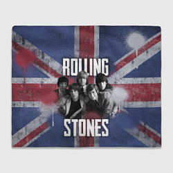 Плед флисовый Rolling Stones - Great britain, цвет: 3D-велсофт