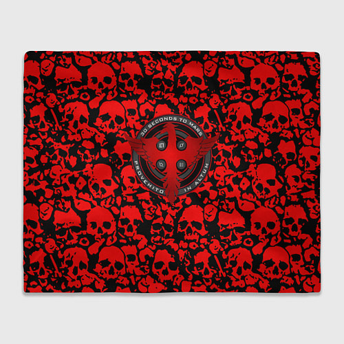 Плед Thirty Seconds to Mars skull pattern / 3D-Велсофт – фото 1