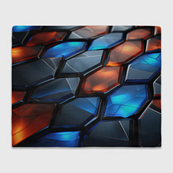 Плед флисовый Прозрачные абстрактные плиты, цвет: 3D-велсофт