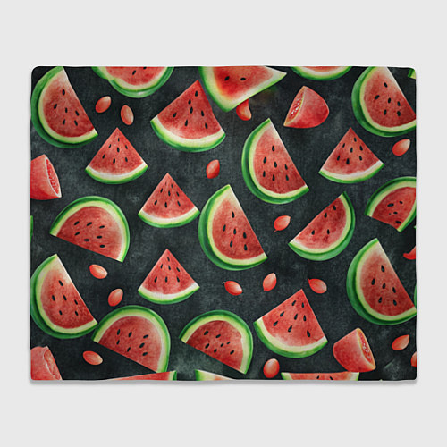 Плед Паттерн красные дольки арбуза / 3D-Велсофт – фото 1