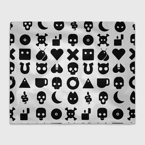 Плед Love death robots pattern white / 3D-Велсофт – фото 1
