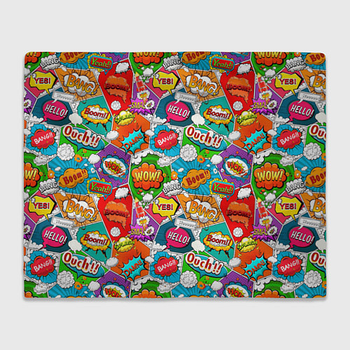 Плед Bang Boom Ouch pop art pattern / 3D-Велсофт – фото 1