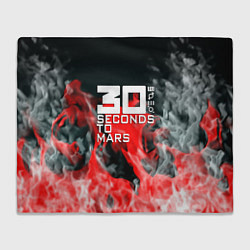 Плед флисовый Seconds to mars fire, цвет: 3D-велсофт