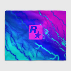 Плед флисовый Rockstar storm молнии, цвет: 3D-велсофт