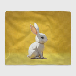Плед флисовый Белоснежный кролик, цвет: 3D-велсофт