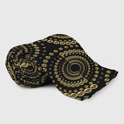 Плед флисовый Золотой Биткоин на черном, цвет: 3D-велсофт — фото 2