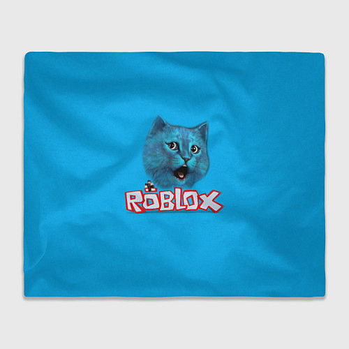 Плед Roblox синий кот / 3D-Велсофт – фото 1