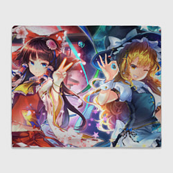 Плед флисовый Touhou Project Reimu Marisa smile, цвет: 3D-велсофт