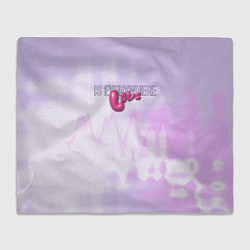 Плед Love is everywhere on gradient