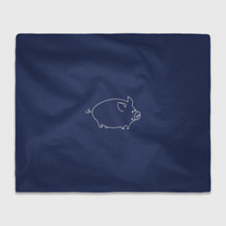 Плед флисовый Пига на фоне, цвет: 3D-велсофт