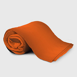 Плед флисовый Градиент чёрно-оранжевый, цвет: 3D-велсофт — фото 2