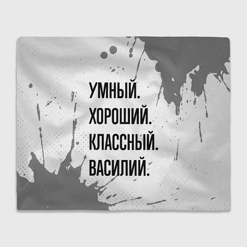 Плед Умный, хороший и классный: Василий / 3D-Велсофт – фото 1