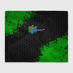 Плед флисовый Nintendo 64 броня, цвет: 3D-велсофт