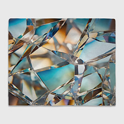Плед флисовый Грани стеклянного камня, цвет: 3D-велсофт