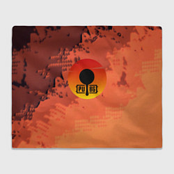 Плед флисовый PUBG game orange, цвет: 3D-велсофт