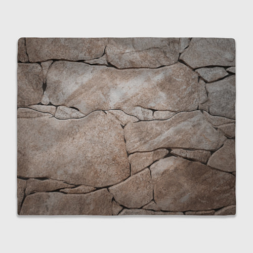 Плед Текстура бежевый горный камень / 3D-Велсофт – фото 1