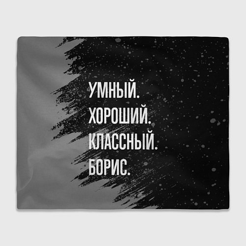 Плед Умный хороший классный: Борис / 3D-Велсофт – фото 1