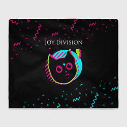 Плед флисовый Joy Division - rock star cat, цвет: 3D-велсофт