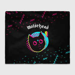 Плед флисовый Motorhead - rock star cat, цвет: 3D-велсофт