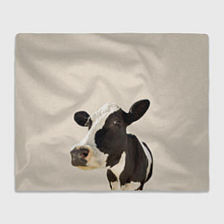 Плед Корова на бежевом фоне