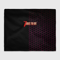 Плед флисовый 7 days to die зомби шутер, цвет: 3D-велсофт