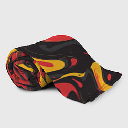 Плед флисовый Красные желтые оранжевые пятна краски, цвет: 3D-велсофт — фото 2