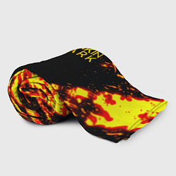 Плед флисовый Linkin park огненный стиль, цвет: 3D-велсофт — фото 2