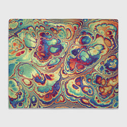 Плед флисовый Абстрактный разноцветный паттерн, цвет: 3D-велсофт