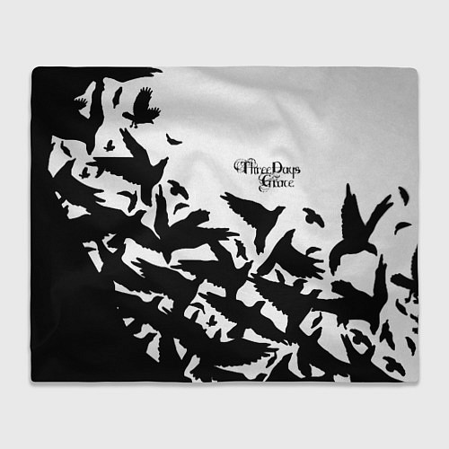 Плед Three Days Grace вороны бенд / 3D-Велсофт – фото 1